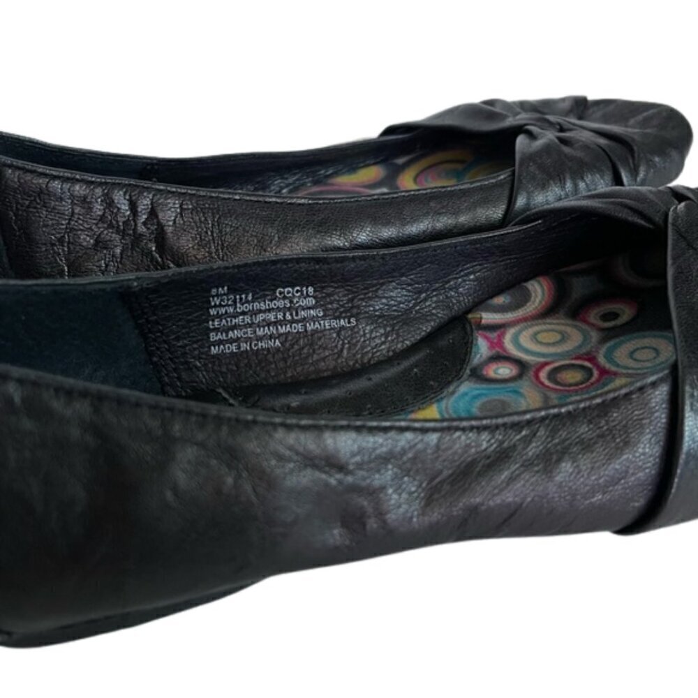 Born Women's Black Leather Flats Size 8 - Picture 8 of 11